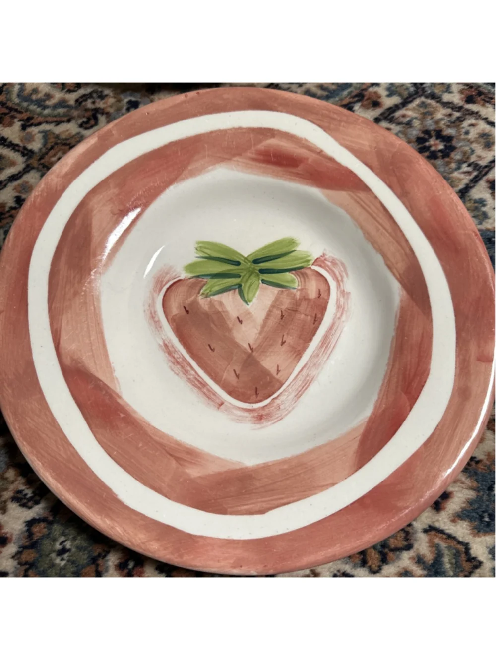 Pottery Barn Salad Bowl Mexican Pottery Strawberry 10” Serving Bowls Set Of 12